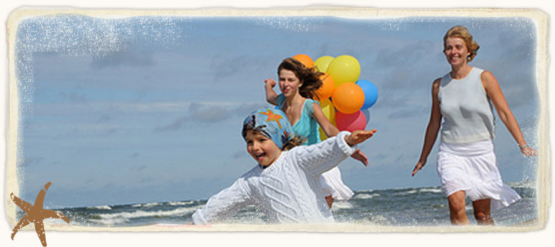 family on the beach